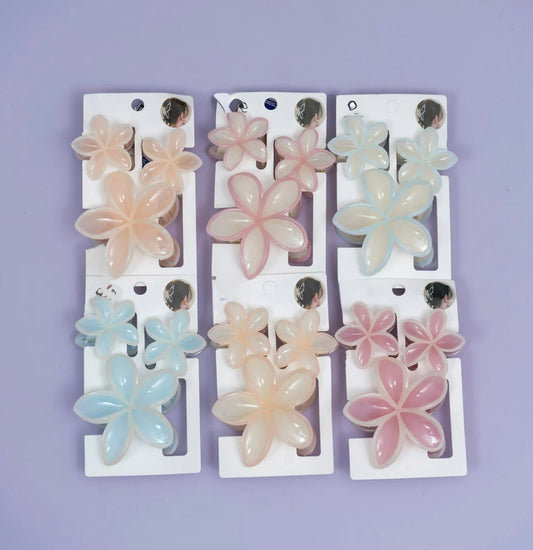 Blue toned hair claw set
