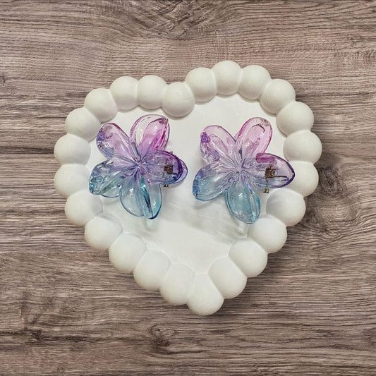 Cool shaded flower hair claw