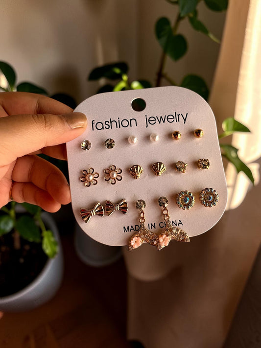 Mermaid inspired earrings set