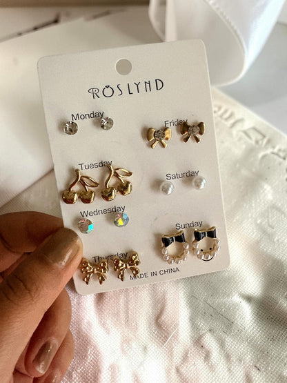 7-days earrings set(3)