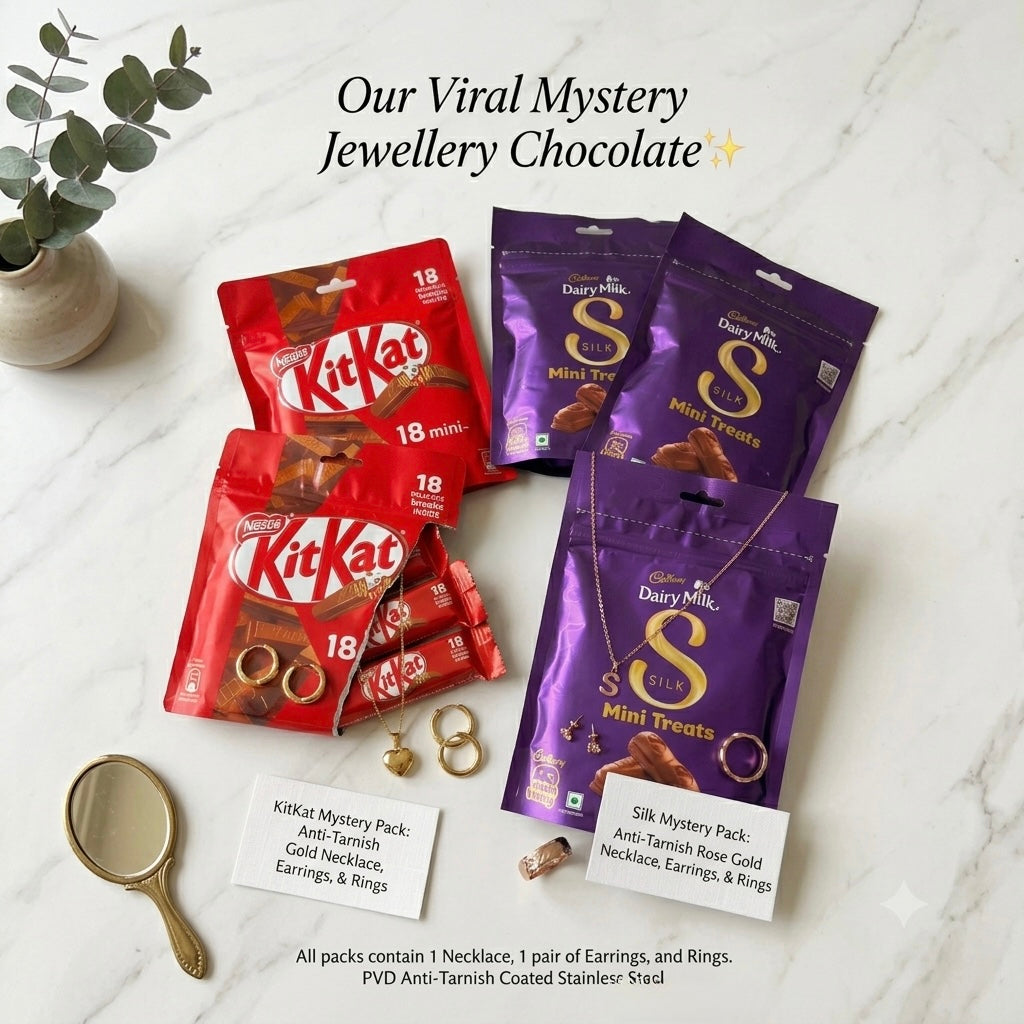 Mystery chocolate jewellery packets