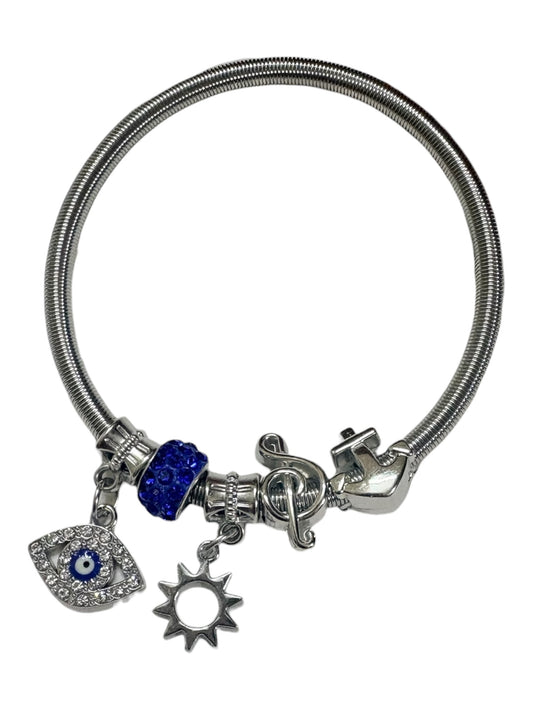 Blue evil eye pandora charm bracelet