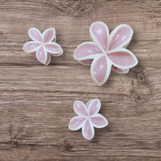 Pink dual shade hair claw set