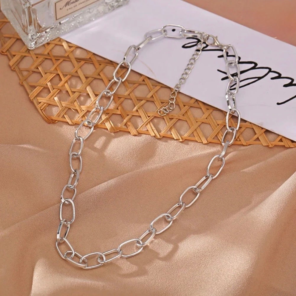 Silver anti tarnish chain necklace