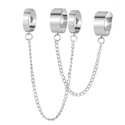 Silver chain rings set