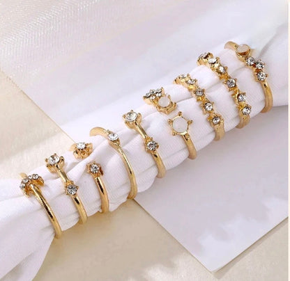 Gold crystal anti tarnish fairy 🧚 ring