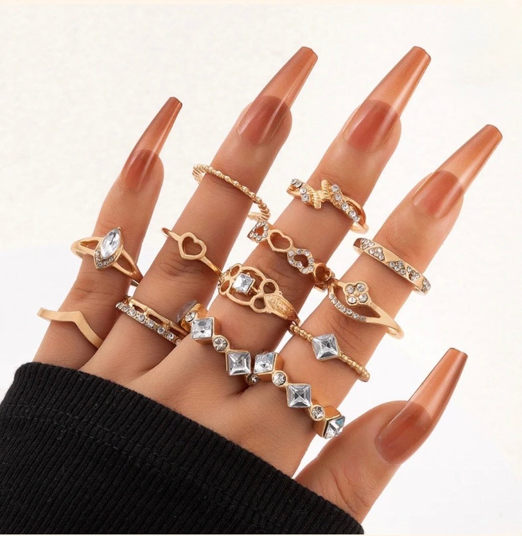 Anti tarnish stone studded fairy 🧚 ring