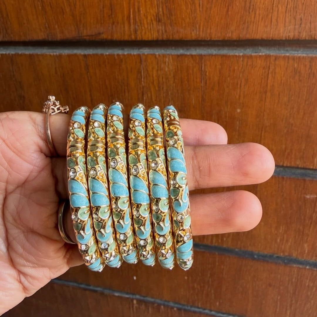 Blue beauty bangles